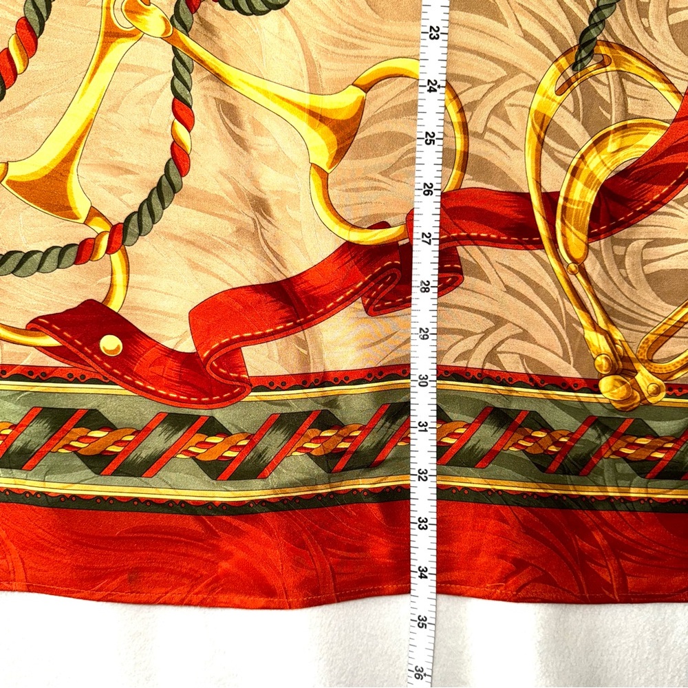 NEW! DOLCE & GABBANA Large Square Equestrian Scarf GORGEOUS - Picture 11 of 13